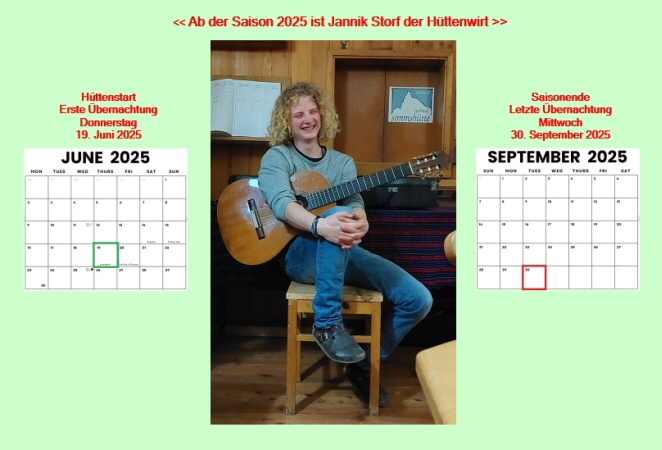 Aufruf der Internetseite der Simms-H�tte